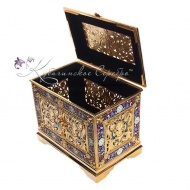 Шкатулка ручной работы с горячей эмалью и филигранью! , арт №2546