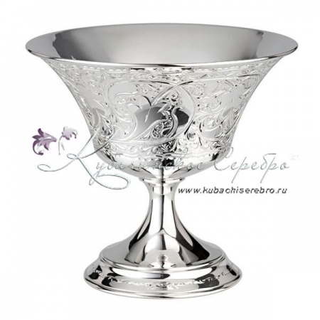 Конфетница из серебра 999 пробы 