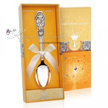 Детская серебряная ложка Девочка