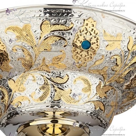Фруктовница с холодной эмалью серия GOLD 