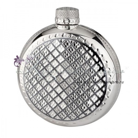 Фляга с чернением и алмазной огранкой на 130 мл (Новинка)