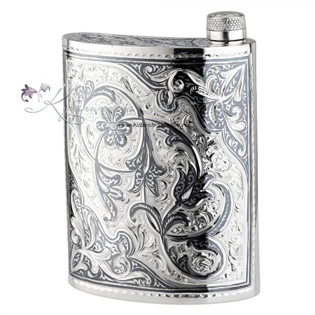Фляга серебряная на 300 мл (Новинка)