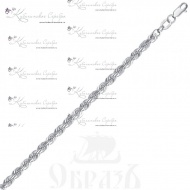 Цепь из серебра "Корда граненая", ширина 3 мм (Новинка)  9959