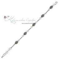 Браслет-бусы серебряные 4934 