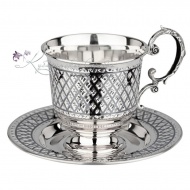 Чайная пара с алмазной огранкой на 150 мл (Новинка) 2142 