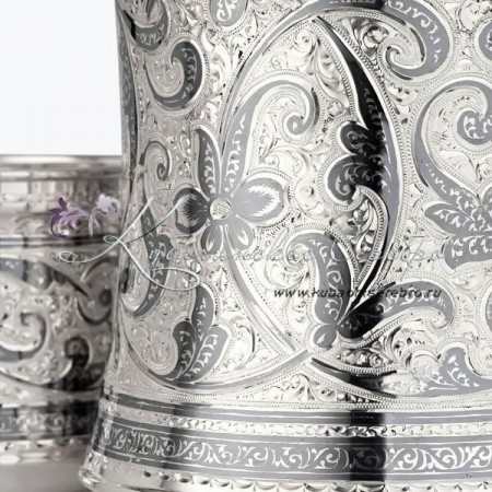 Набор с чернением Кубачина 2 персоны 