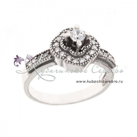 Кольцо серебряное Нежность