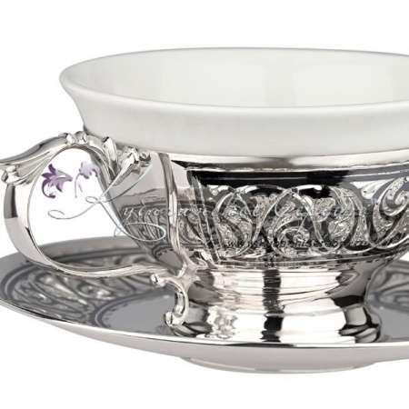 Чайная пара с керамической вставкой на 130 мл 