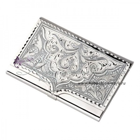 Визитница серебряная 