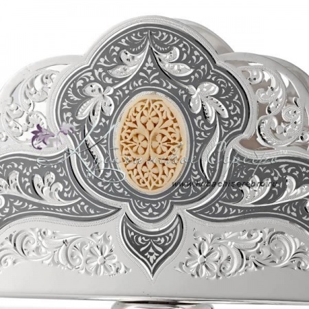 Салфетница с чернением и вставкой 