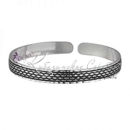 Браслет серебряный с оксидированием
