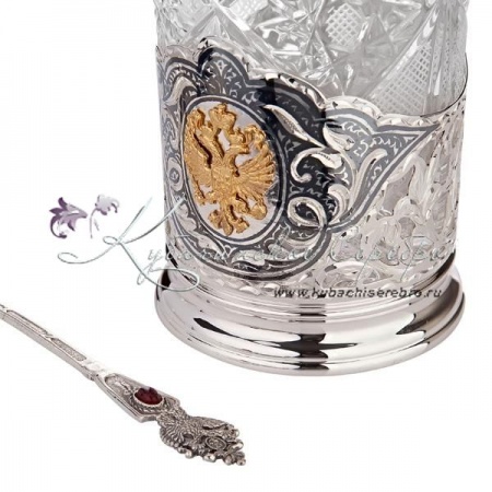 Подстаканник серия  Подстаканник серия Россия + ложка