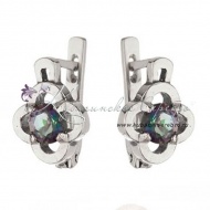 Серьги серебряные с мистиком 6515/1 