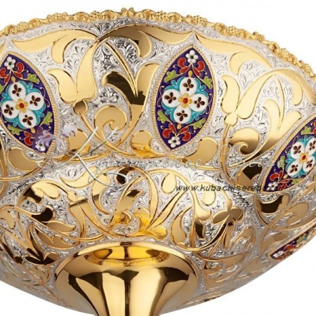 Фруктовница с горячей эмалью , арт №6605 Фруктовница с горячей эмалью