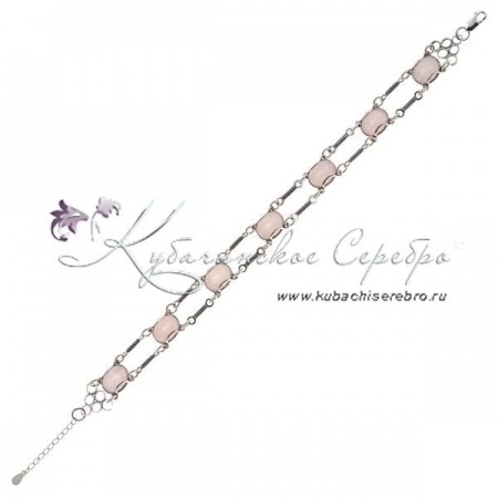 Браслет с с розовым кварцем, арт №3318/2 Браслет с с розовым кварцем