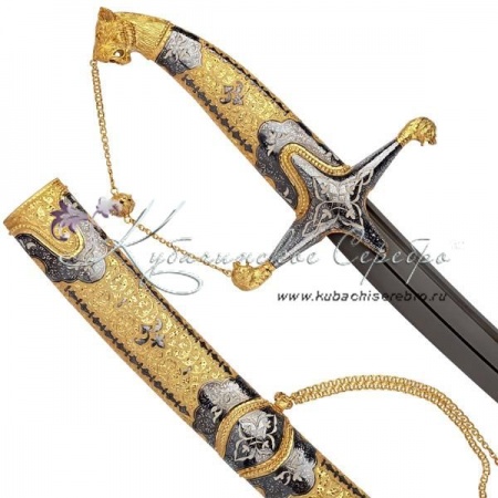 Сабля с позолотой, калёная сталь, 89,5 см , арт №5083 Сабля с позолотой, калёная сталь, 89,5 см