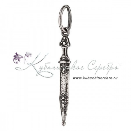Кулон-кинжал мини серебряный