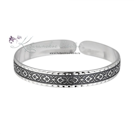 Браслет серебряный с оксидированием 
