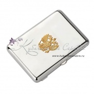 Портсигар гладкий с гербом