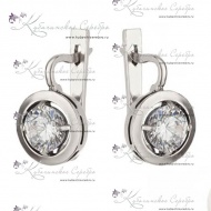Серьги серебряные с цирконом 8466/1