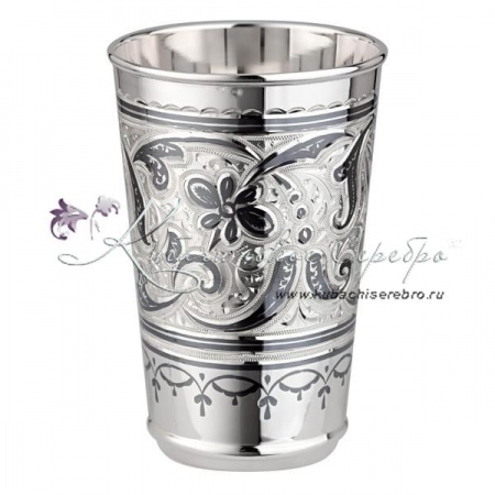 Серебряный стакан с чернением, 200 мл 