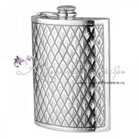 Фляга серебряная Чешуя на 170 мл 