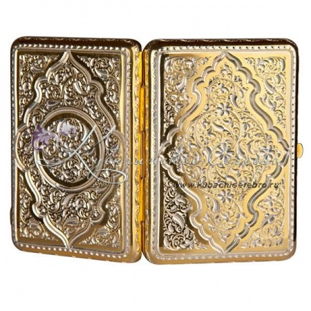 Портсигар с позолотой 