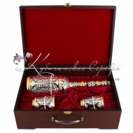 Серебряный набор в музейном исполнении, с позолотой!, арт №6908