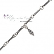 Браслет серебряный этно элемент "Семечко"  3321 