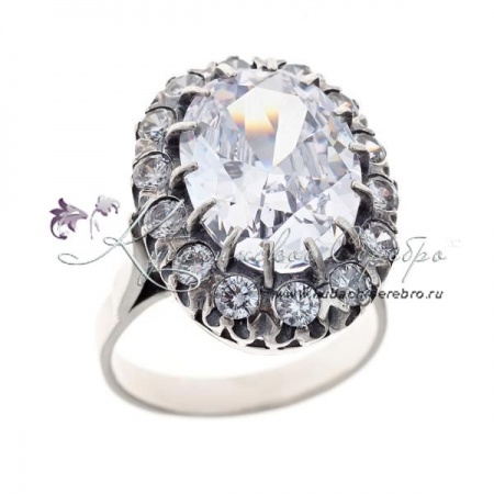 Кольцо с горным хрусталем 