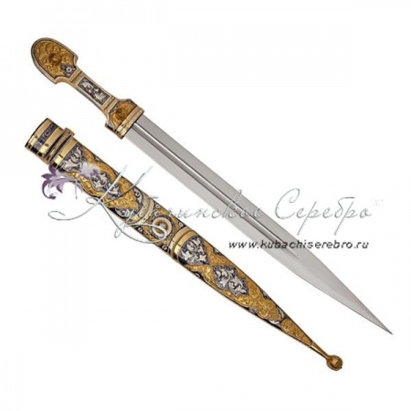 Кинжал с позолотой  Кинжал с позолотой Премиум, 62 см