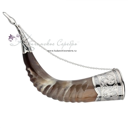 Рог быка с питьевой чашей! 