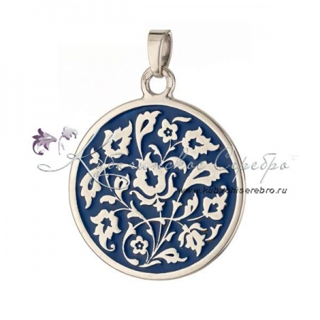 Кулон с холодной синей эмалью (Новинка)
