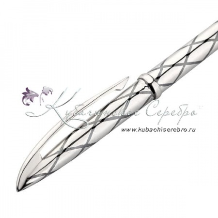 Ручка серебряная с ромбиками 