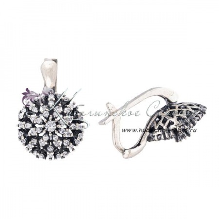 Серьги с цирконами, коллекция VАмпир (Новинка) 