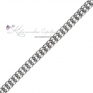 Серебряная цепочка "Кобра", ширина 1 см 9911 