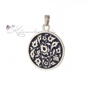 Кулон мини с черной холодной эмалью 4772 