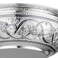 Тарелка глубокая из серебра 999 пробы на 650 мл , арт №2547