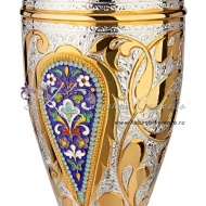 Ваза с позолотой и горячей эмалью , арт №2248