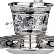 Кофейная пара из серебра на 60 мл, арт №2100