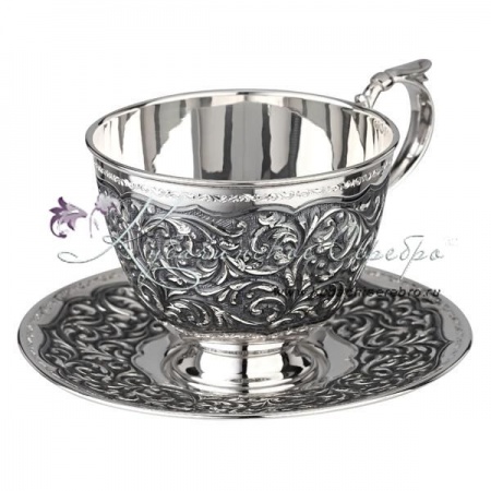 Чайная пара на 220 мл 925 пробы , арт №6244 Чайная пара на 220 мл 925 пробы