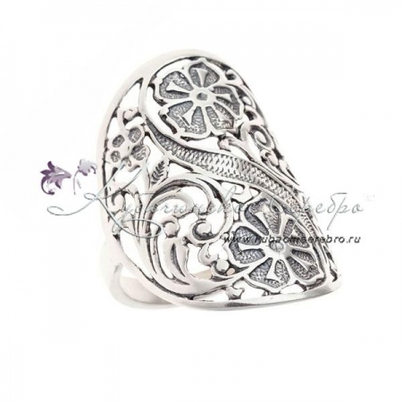 Кольцо со сквозными узорами