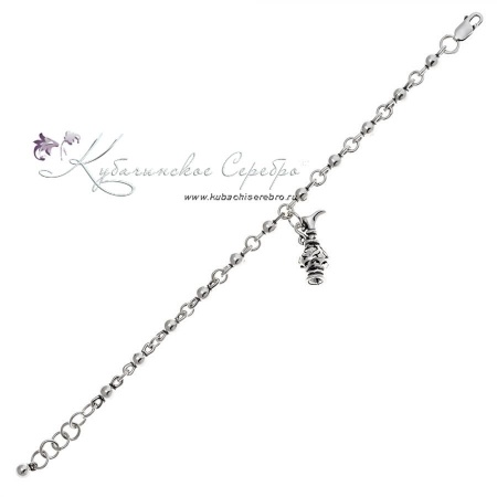 Браслет серебряный с кувшинчиком 
