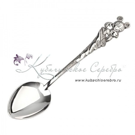 Серебряная детская ложка Микки Маус