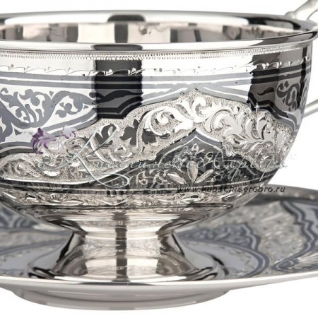 Чайная пара с чеканкой на 150 мл 