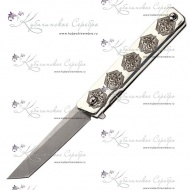 Нож раскладной с гравировкой  2966 