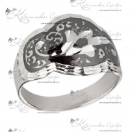 Кольцо серебряное "Лепесток" 3715