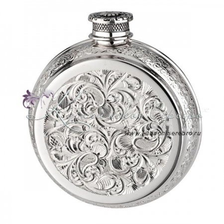 Фляга круглая без черни на 190 мл 