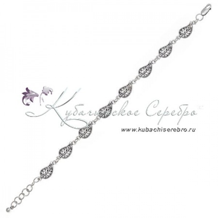 Серебряный браслет Лепесток