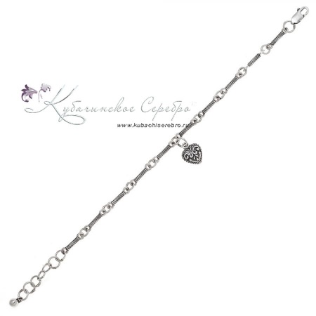 Браслет из серебра Сердечко 